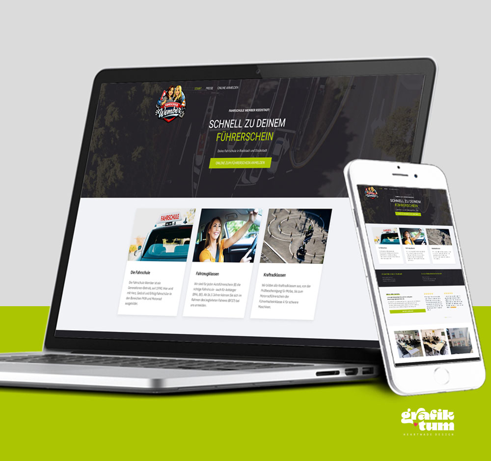 Webdesign Riedstadt für eine Fahrschule