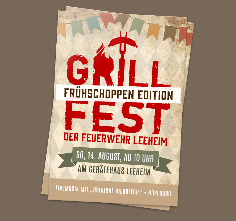 Grillfest Leeheim Flyer Design